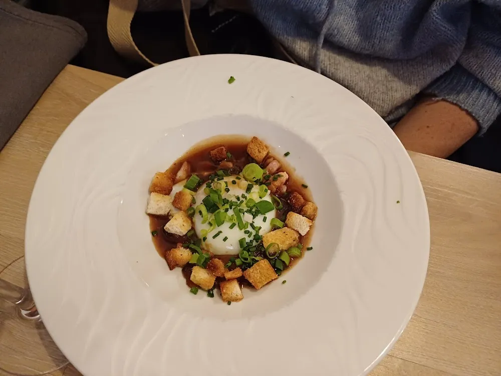 Oeuf Mollet Purée de Petits Pois